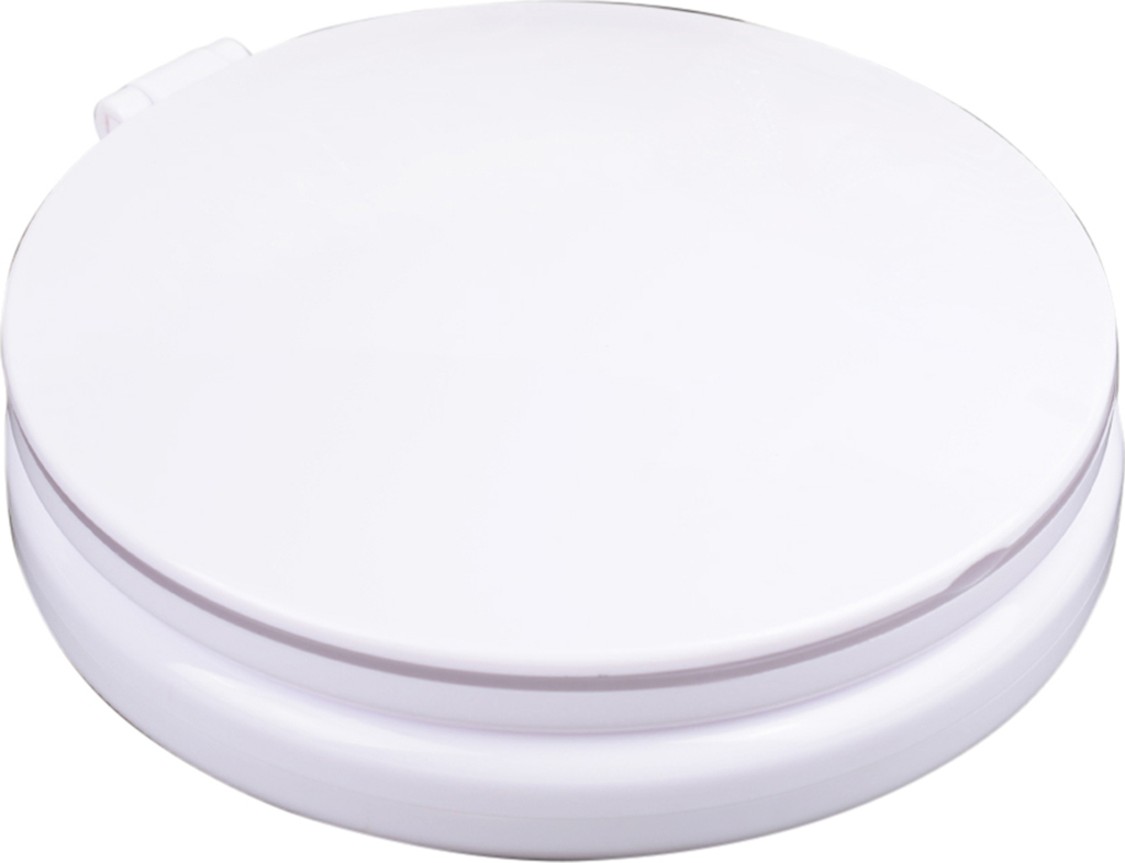 SUPERVOLO Fashion Double Side LED 300 Degree Rotating Cosmetic Table Mirror White