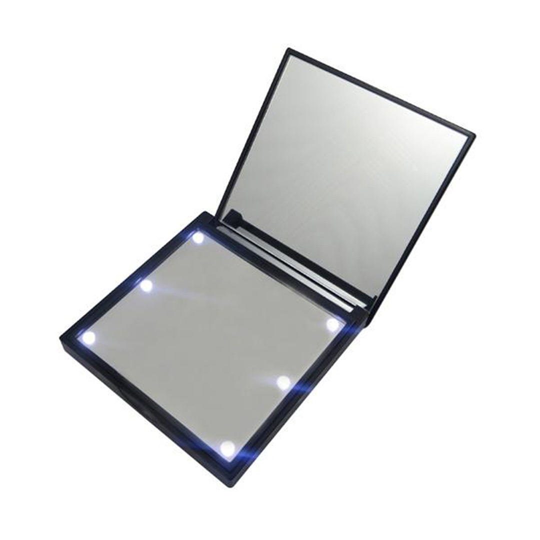 SUPERVOLO Fashion Portable LED Double Side Mirror Black